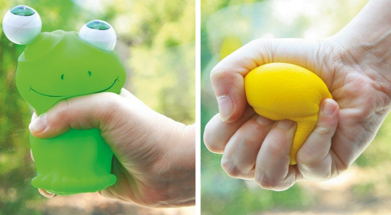 Des fidgets à presser dans ses mains