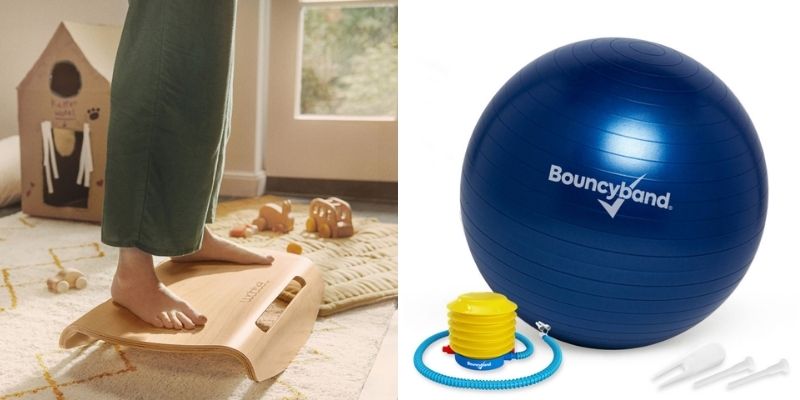 La Wobbel Sup et le ballon d'assise Bouncyband