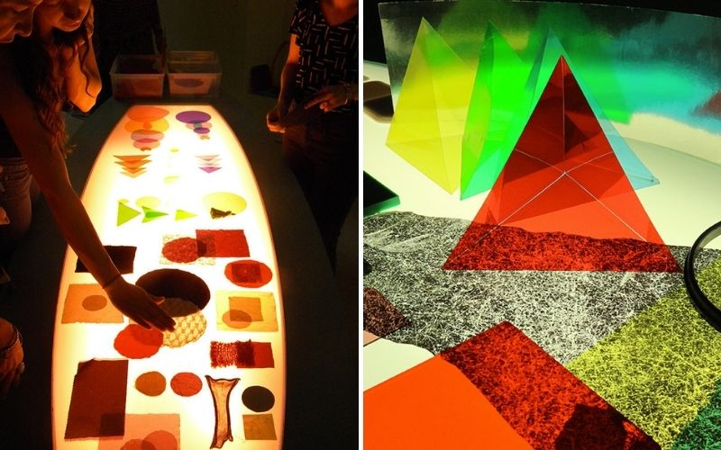 La table lumineuse dans l'atelier Ray of Light