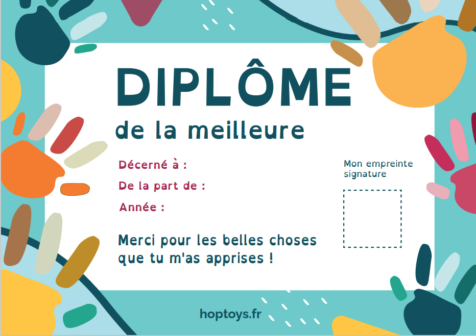 Diplôme personnalisable 