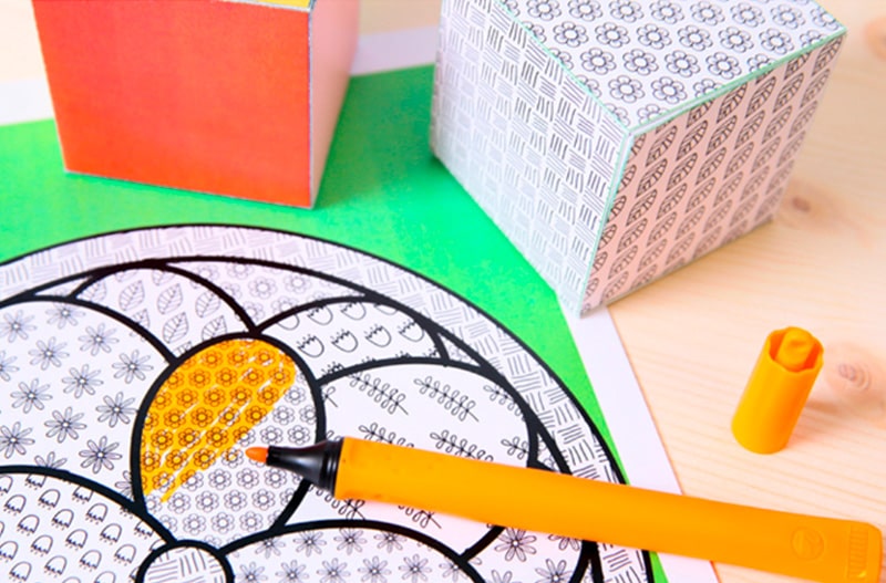 Coloriage mandala par les dés