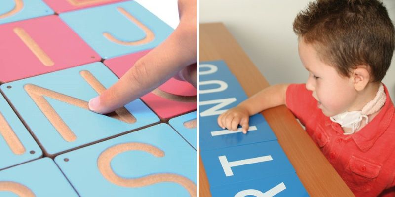 Lettres rugueuses pour apprendre à écrire