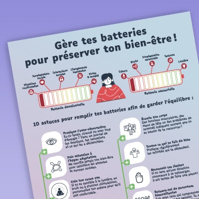 Infographie : Gère tes batteries pour ton bien-être ! - Blog Hop'Toys