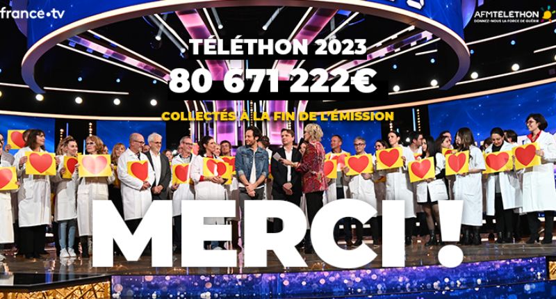 News positives : 80€ millions d'euros récoltés pour le Téléthon 2023