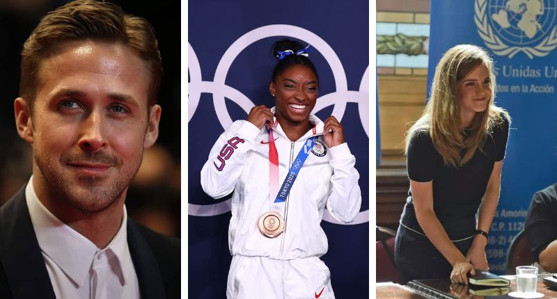 Ryan Gosling, Simone Biles et Emma Watson