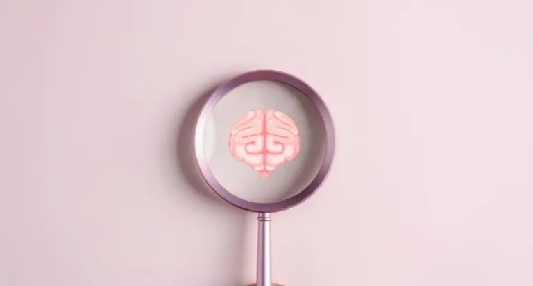 loupe qui montre un cerveau
