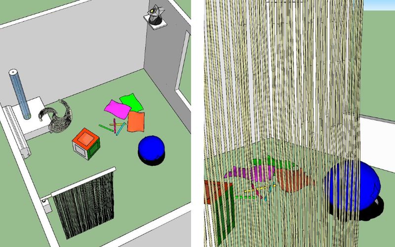 Plan 3D de la salle d'autorégulation de l'Azuréenne