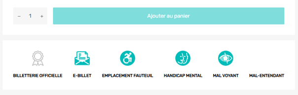 Bannière du site YOOPLABOX avec boutons pour le rendre accessible : Emplacement fauteuil, handicap mental, mal voyant, malentendant