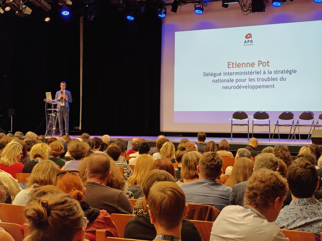Etienne pot, Délégué interministériel à la stratégie nationale pour les troubles du neurodéveloppement (TND) lors du colloque AFG Autisme