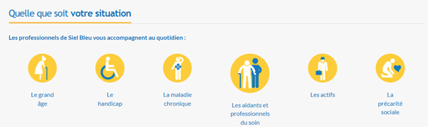 Bandeau informatif Siel Bleu (association) "quel que soit votre situation"